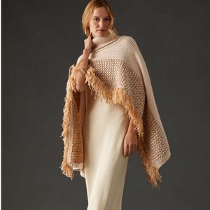 Anthropologie Cropped poncho sweater